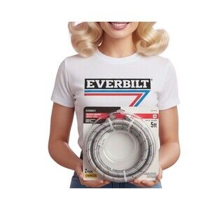 Everbilt Washing Machine Supply Lines - 5ft (2 Pack) Stainless Steel - 3/4" FHT